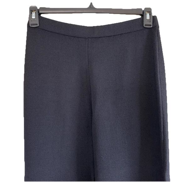 St. John Collection Santana Knit Flat Front Pants SP 07 GRP 1 Black Size 10 - Picture 3 of 12